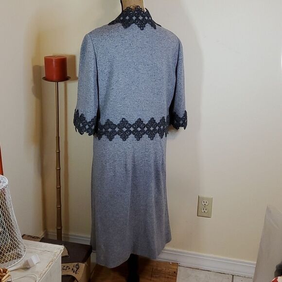 NWT Vintage Women's Peggy Jennings Gray Custom Evening coat size Medium - Picture 8 of 16